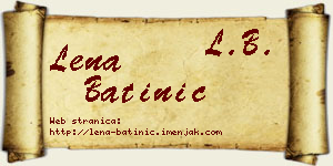 Lena Batinić vizit kartica